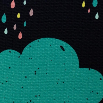 Canvas  | VALENTIN Wolken | Bunt Dunkelblau